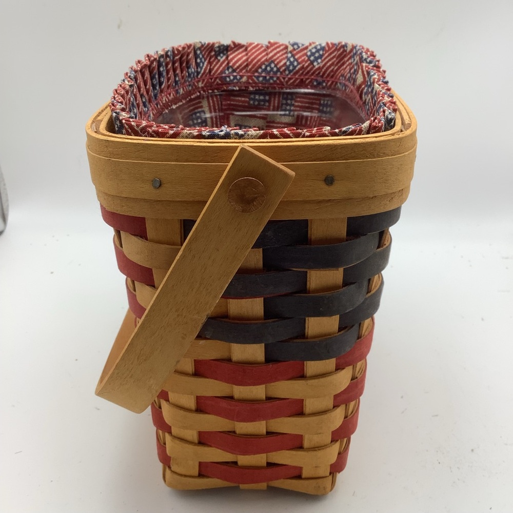 Vintage 1998 Longaberger 25th Anniversary Handled Basket - Picture 6 of 12